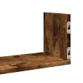 Étagères murales 3 pcs chêne fumé 80x18x18 cm bois d'ingénierie