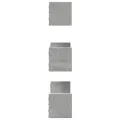 Étagères murales 3 pcs gris béton bois d'ingénierie