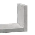 Étagères murales 3 pcs gris béton bois d'ingénierie