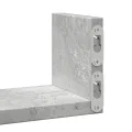 Étagères murales 3 pcs gris béton bois d'ingénierie