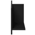 Armoire murale 70x16,5x30 cm noir bois d'ingénierie
