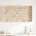 Vitrine murale avec 6 étagères 100x8,5x55 cm