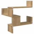 Étagère d'angle murale chêne artisanal 40x40x49,5 cm