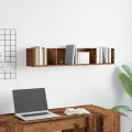 Étagère murale à CD vieux bois 100x18x18 cm bois d'ingénierie