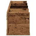 Étagère murale à CD vieux bois 100x18x18 cm bois d'ingénierie