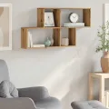 Étagère murale chêne artisanal 100x18x53 cm bois d'ingénierie