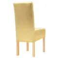 Housses extensibles de chaise droite 6 pcs Doré