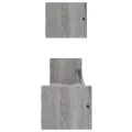 Étagères murales avec barres 2 pcs sonoma gris 80x16x14 cm
