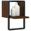 Étagère murale avec barre chêne marron 20x25x30 cm