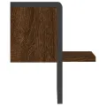 Étagère murale avec barre chêne marron 20x25x30 cm