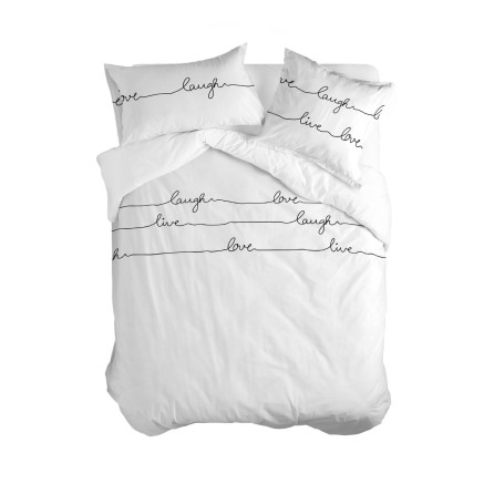Housse de Couette HappyFriday Blanc Live Multicouleur 180 x 220 cm