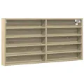 Armoire à vitrine chêne sonoma 100x8,5x50 cm bois d'ingénierie