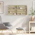 Armoire à vitrine chêne sonoma 100x8,5x50 cm bois d'ingénierie