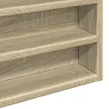 Armoire à vitrine chêne sonoma 100x8,5x50 cm bois d'ingénierie