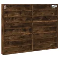 Armoire à vitrine chêne fumé 100x8,5x75 cm bois d'ingénierie
