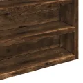 Armoire à vitrine chêne fumé 100x8,5x75 cm bois d'ingénierie