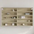 Armoire à vitrine chêne sonoma 100x15x58 cm bois d'ingénierie