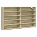 Armoire à vitrine chêne sonoma 100x15x58 cm bois d'ingénierie
