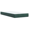 cadre de lit et matelas Vert foncé 80x200 cm Velours