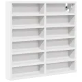 Armoire à vitrine blanc 60x8,5x58 cm bois d'ingénierie