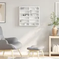 Armoire à vitrine blanc 60x8,5x58 cm bois d'ingénierie