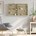 Armoire à vitrine chêne sonoma 100x8,5x58 cm bois d'ingénierie