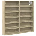 Armoire à vitrine chêne sonoma 60x8,5x58 cm bois d'ingénierie