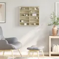 Armoire à vitrine chêne sonoma 60x8,5x58 cm bois d'ingénierie