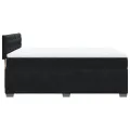 cadre de lit et matelas Noir 160x200 cm Velours