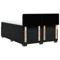 cadre de lit et matelas Noir 160x200 cm Velours