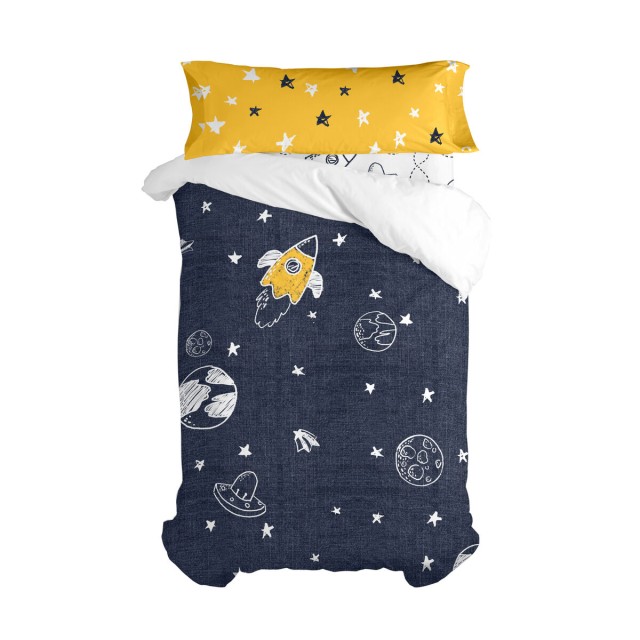Juego de funda nórdica HappyFriday Mr Fox Starspace Multicolor Cama d