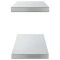 Étagères murales 2 pcs 75x23,5x3 cm argenté acier inoxydable