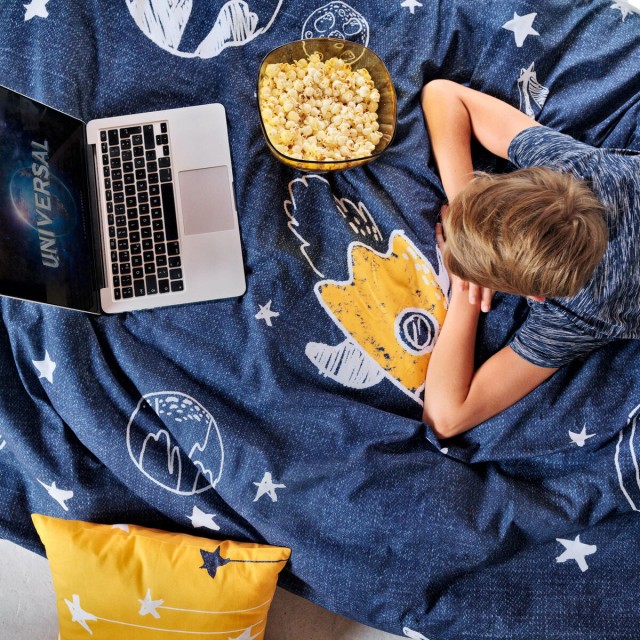 Parure de couette HappyFriday Mr Fox Starspace Multicouleur Lit 1 pers