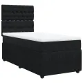 cadre de lit et matelas Noir 80x200 cm Velours