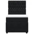 cadre de lit et matelas Noir 80x200 cm Velours