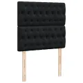 cadre de lit et matelas Noir 80x200 cm Velours