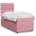 cadre de lit et matelas Rose 80x200 cm Velours