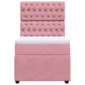 cadre de lit et matelas Rose 80x200 cm Velours