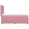 cadre de lit et matelas Rose 80x200 cm Velours