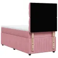 cadre de lit et matelas Rose 80x200 cm Velours