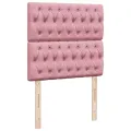 cadre de lit et matelas Rose 80x200 cm Velours