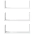 Étagères murales 3 pcs blanc 58x18x18 cm bois d'ingénierie