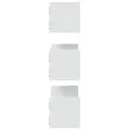 Étagères murales 3 pcs blanc 58x18x18 cm bois d'ingénierie
