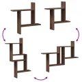 Étagères murales 2pcs chêne marron 50x12x50cm bois d'ingénierie