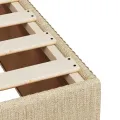 cadre de lit avec matelas Crème 160x200 cm Tissu
