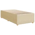 cadre de lit avec matelas Crème 80x200 cm Tissu