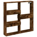 Armoire murale chêne fumé 80x15x80 cm bois d'ingénierie