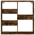 Armoire murale chêne fumé 80x15x80 cm bois d'ingénierie