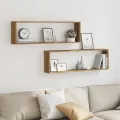 Étagères cube murales 2 pcs chêne artisanal bois ingénierie
