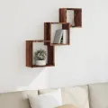Étagère murale en forme de cube vieux bois bois d'ingénierie
